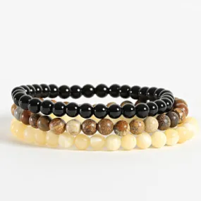 Bracciale nero beige