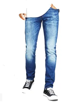 JACK & JONES Jeans Uomo 12199752 GLENN A-EE Cotone gamba stretta e vita bassa 358 DENIM